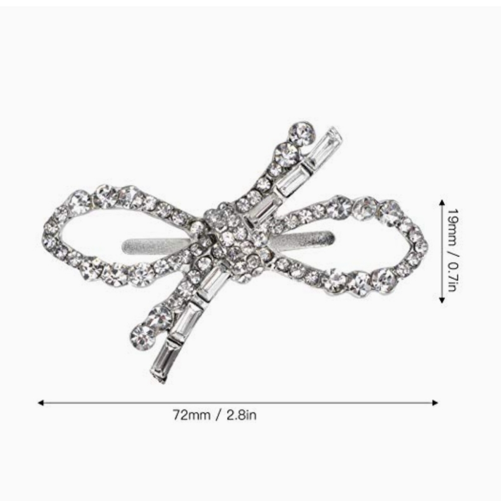 Silver shoe clips, alloy